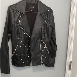 Guess leather jacket! Size XS NWOT